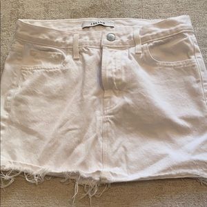 J BRAND bonny frayed denim mini skirt
